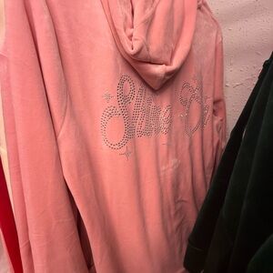 Paris Hilton Pink Hoodie with Rhinestone Shine Design